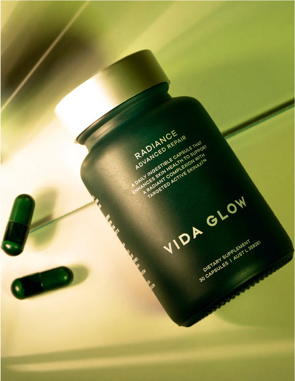 闪亮登场。Radiance是Vida Glow针对肤色不均的新的可食用解决方案。
